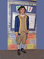 Student, Justin M. represented our school on that day as the Minutemen Mascot! 