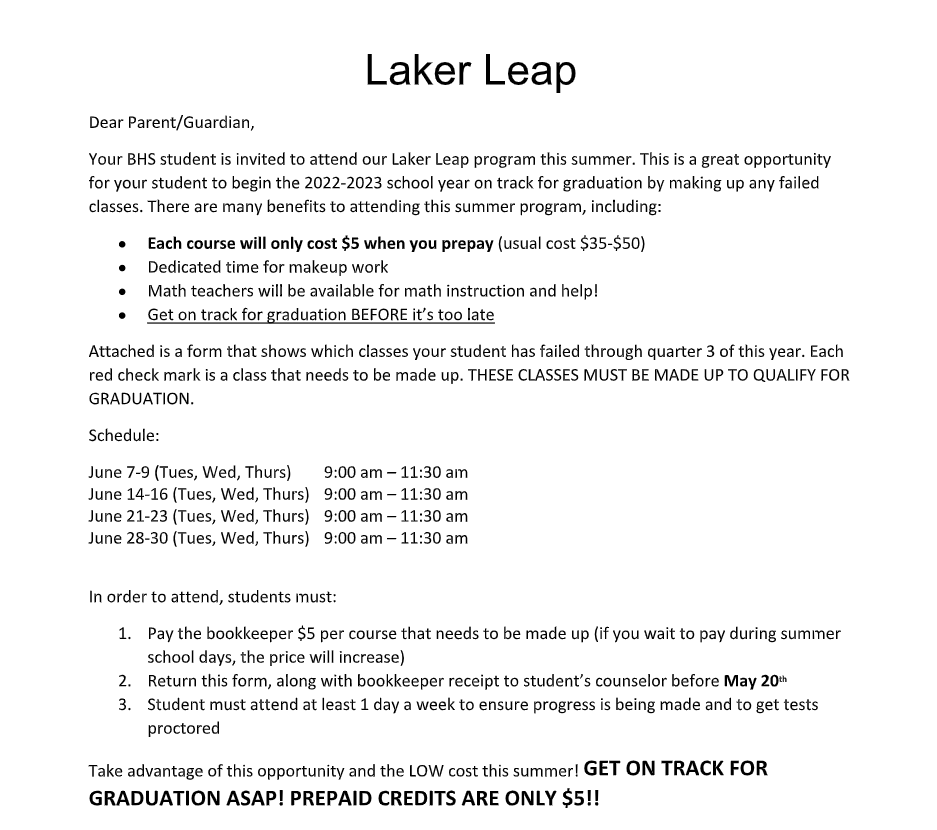 Laker Leap Invite 2022 Screenshot