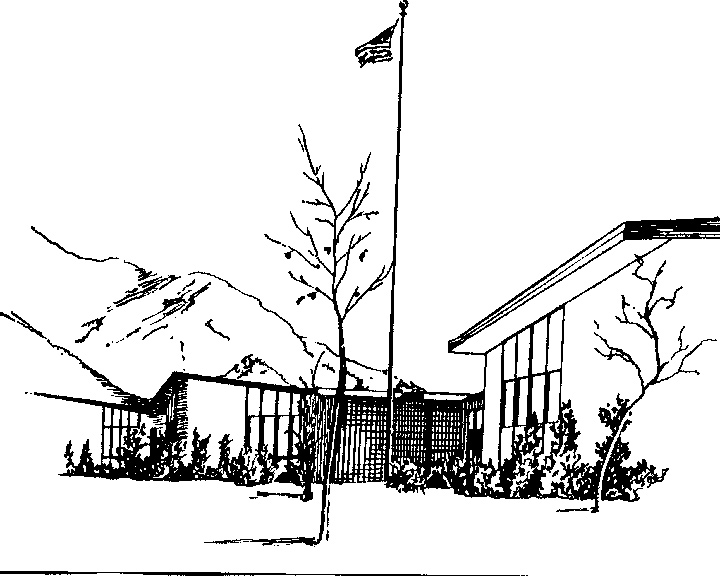 Early drawing of T. H. Bell Jr. High