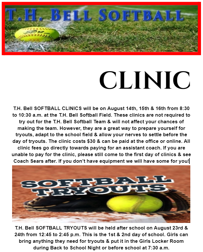 Info on Clinic and Tryouts
